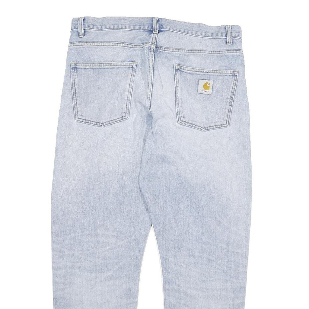 CARHARTT Mens Jeans Light Blue Relaxed Straight Denim Medium W33 L29 Classic