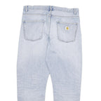 CARHARTT Mens Jeans Light Blue Relaxed Straight Denim Medium W33 L29 Classic