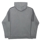 ADIDAS Mens Grey Hoodie M Cotton Blend Full Zip Sports Casual