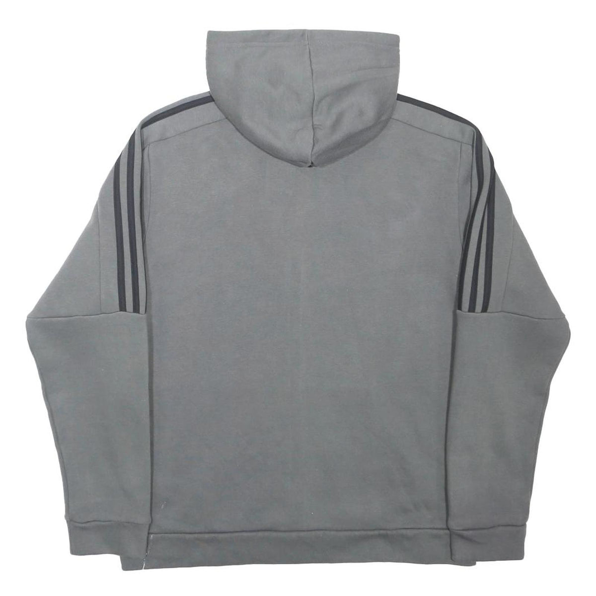 ADIDAS Mens Grey Hoodie M Cotton Blend Full Zip Sports Casual