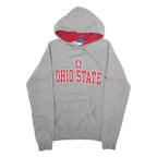 OLD VARSITY BRAND Mens Grey & Red Ohio State Pullover Hoodie XS Cotton Blend