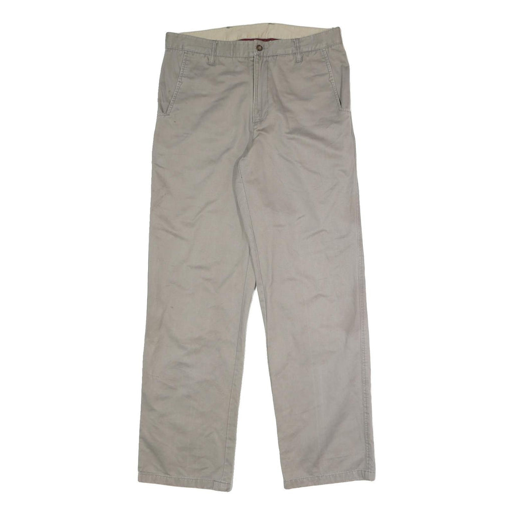 WOOLRICH Mens Cotton Blend Beige Regular Straight Trousers W32 L31 Casual