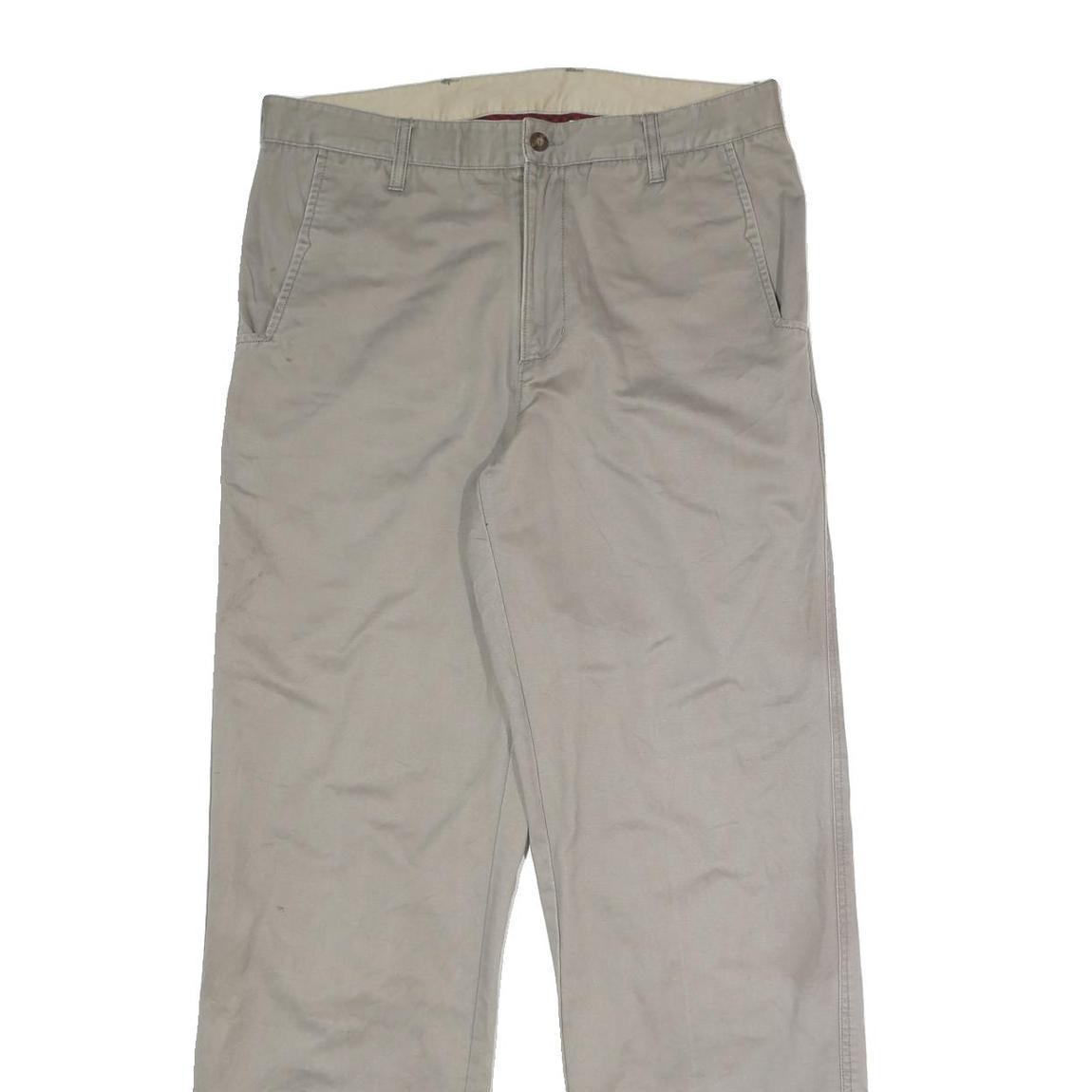 WOOLRICH Mens Cotton Blend Beige Regular Straight Trousers W32 L31 Casual