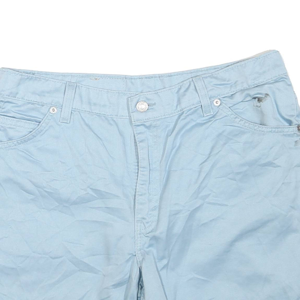 LEVI'S Womens Shorts Blue Casual Plain L W34 Cotton Blend Summer