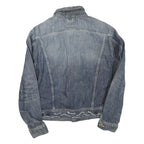 LEE Mens Blue Denim Jacket L Cotton Blend Button Closure Casual Outerwear