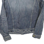 LEE Mens Blue Denim Jacket L Cotton Blend Button Closure Casual Outerwear