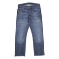 LEVI'S 501 Mens Jeans Blue Classic Straight Denim Medium W30 L27 Button Closure