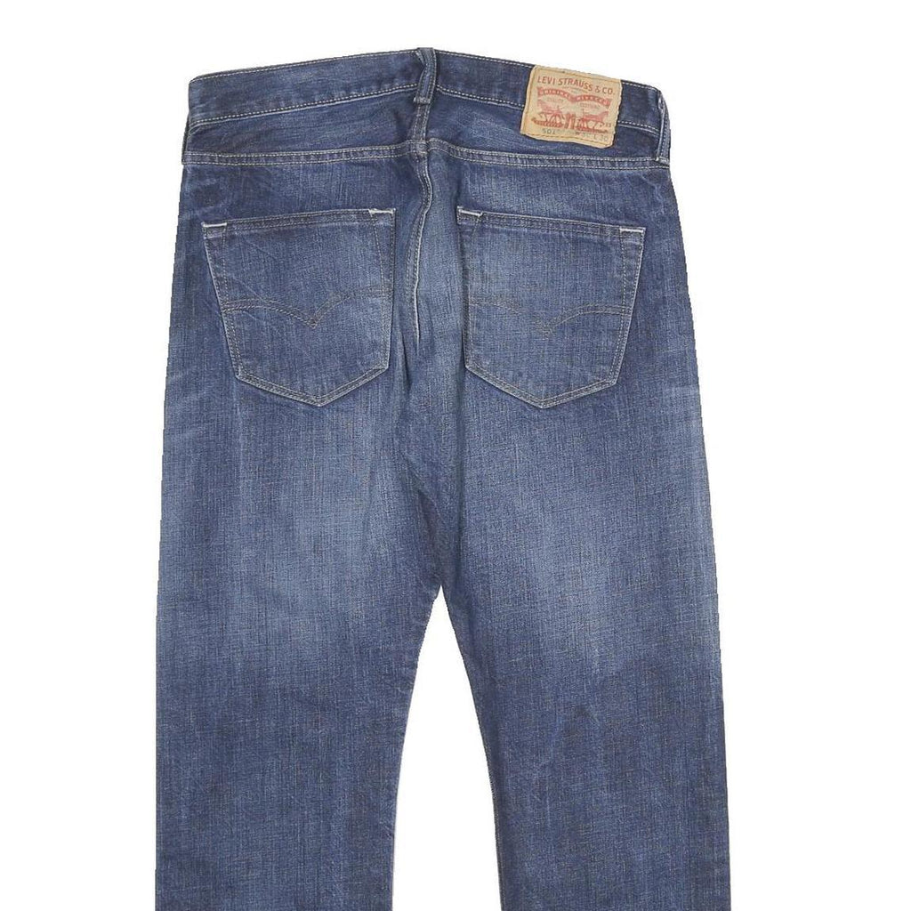 LEVI'S 501 Mens Jeans Blue Classic Straight Denim Medium W30 L27 Button Closure