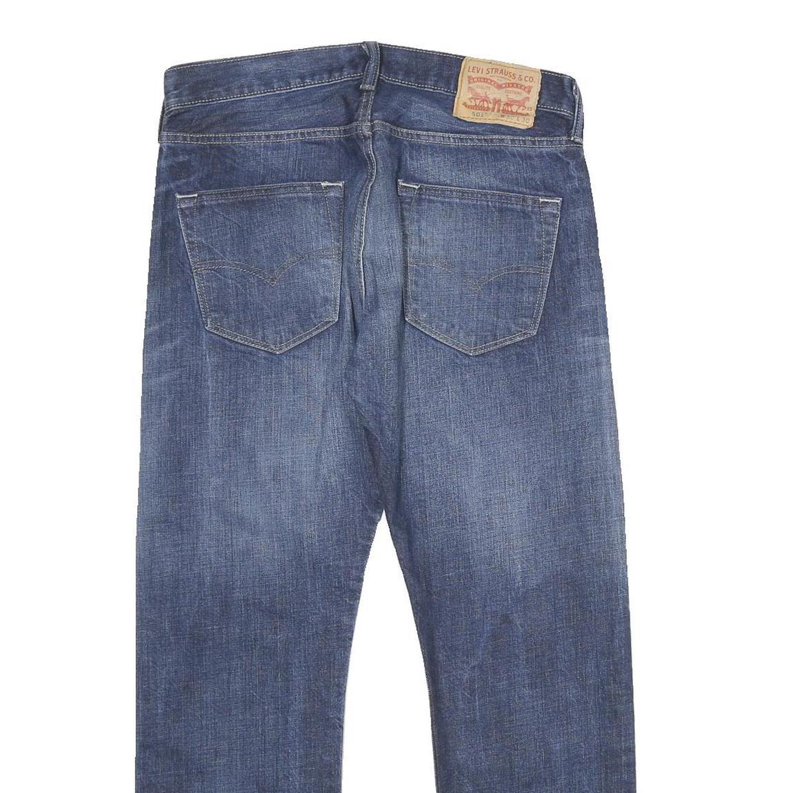 LEVI'S 501 Mens Jeans Blue Classic Straight Denim Medium W30 L27 Button Closure