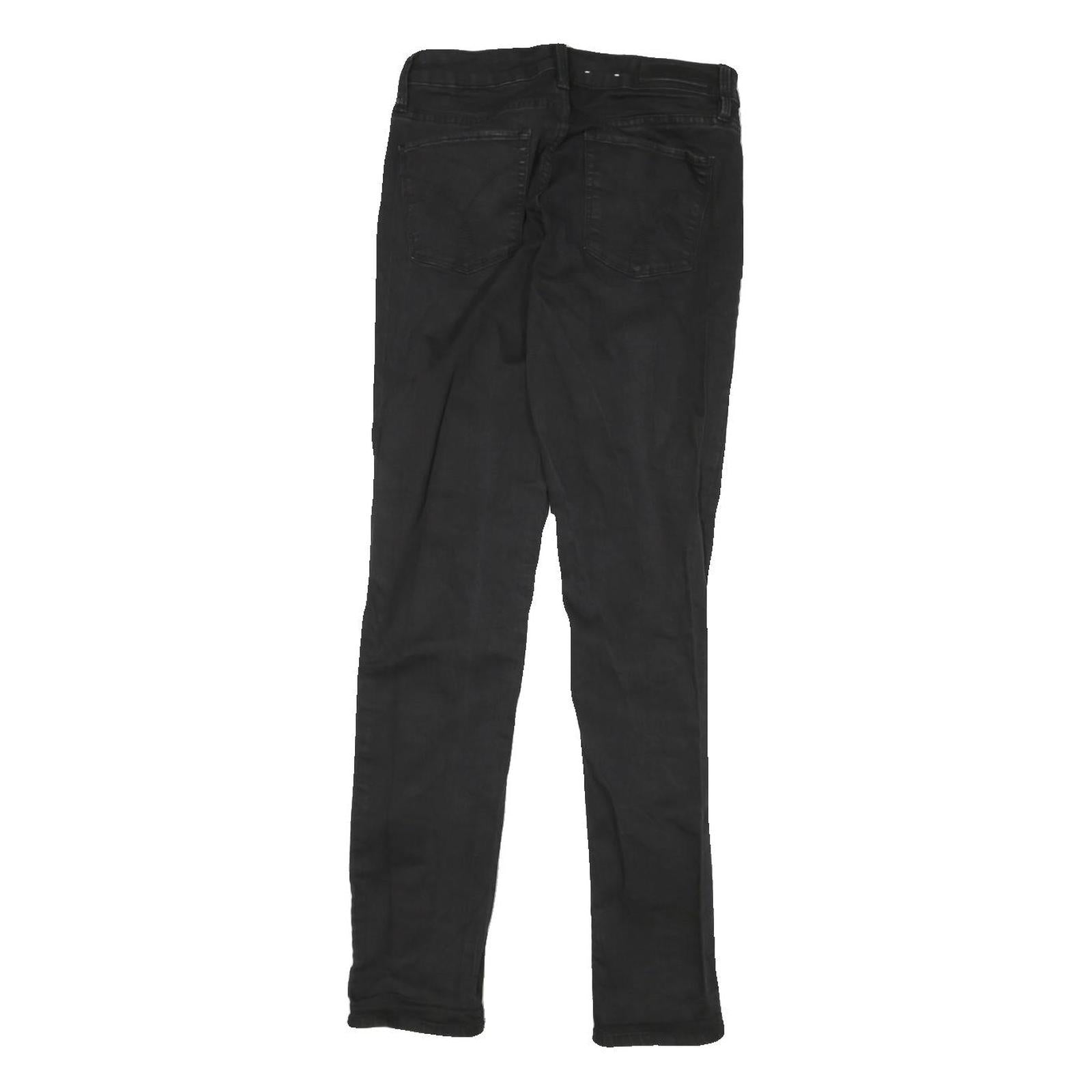 CALVIN KLEIN JEANS Womens Black Slim Skinny Denim Raw W26 L27 Stretch Cotton