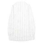 TOMMY HILFIGER Womens White & Black Striped Classic Jacket UK 8 Cotton Blend