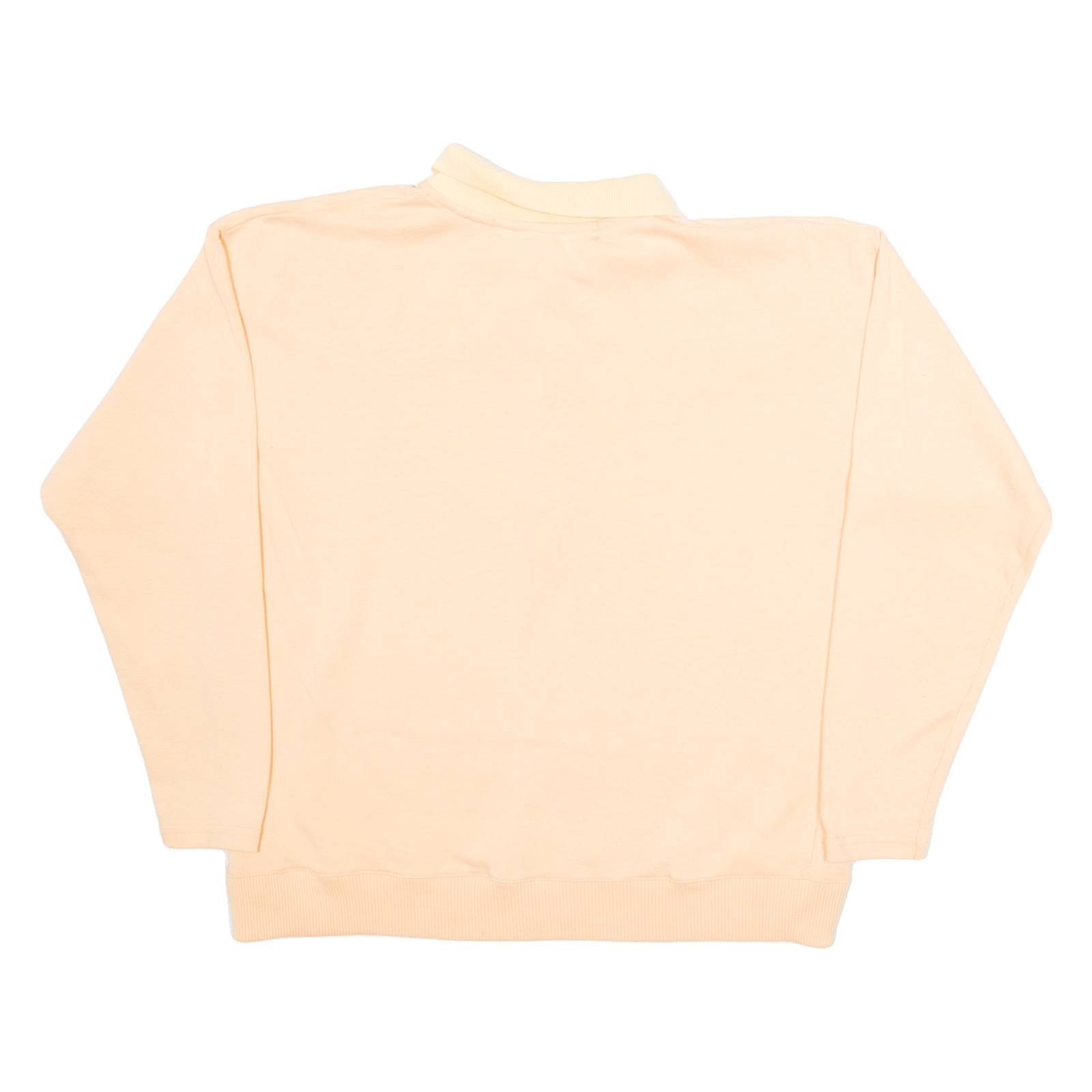 CLAUS PETITES Womens Sweatshirt Pink Button Neck S