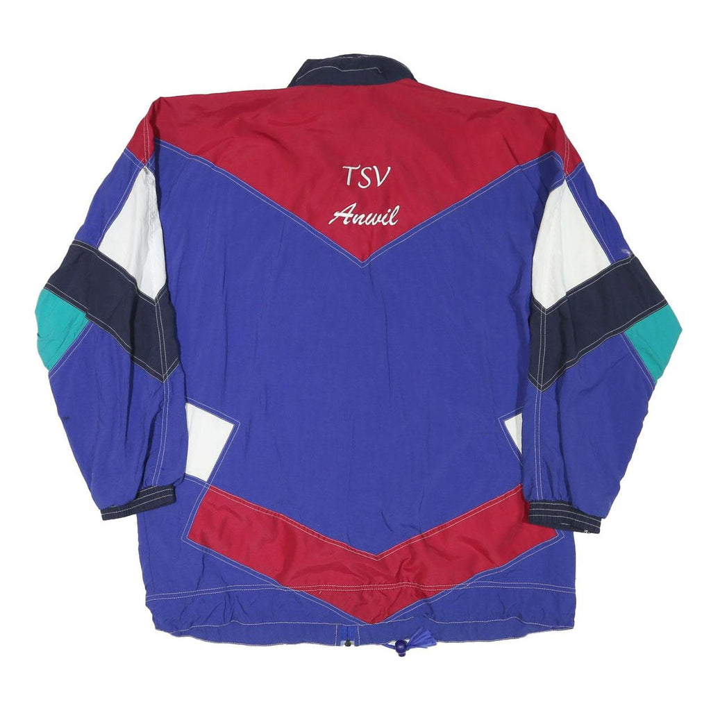 MARKA LINE Mens Blue Red Green Colourblock Jacket L Polyester Blend Zip