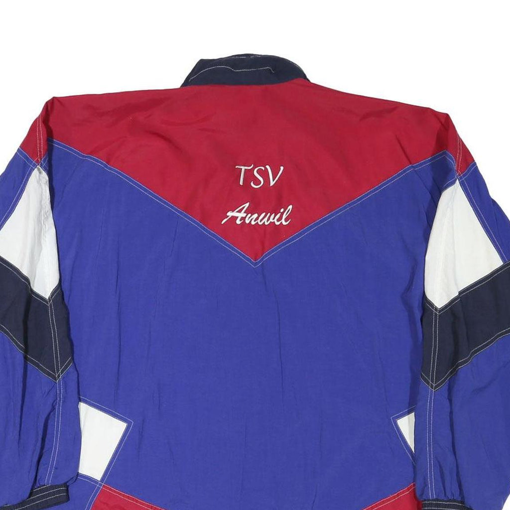 MARKA LINE Mens Blue Red Green Colourblock Jacket L Polyester Blend Zip