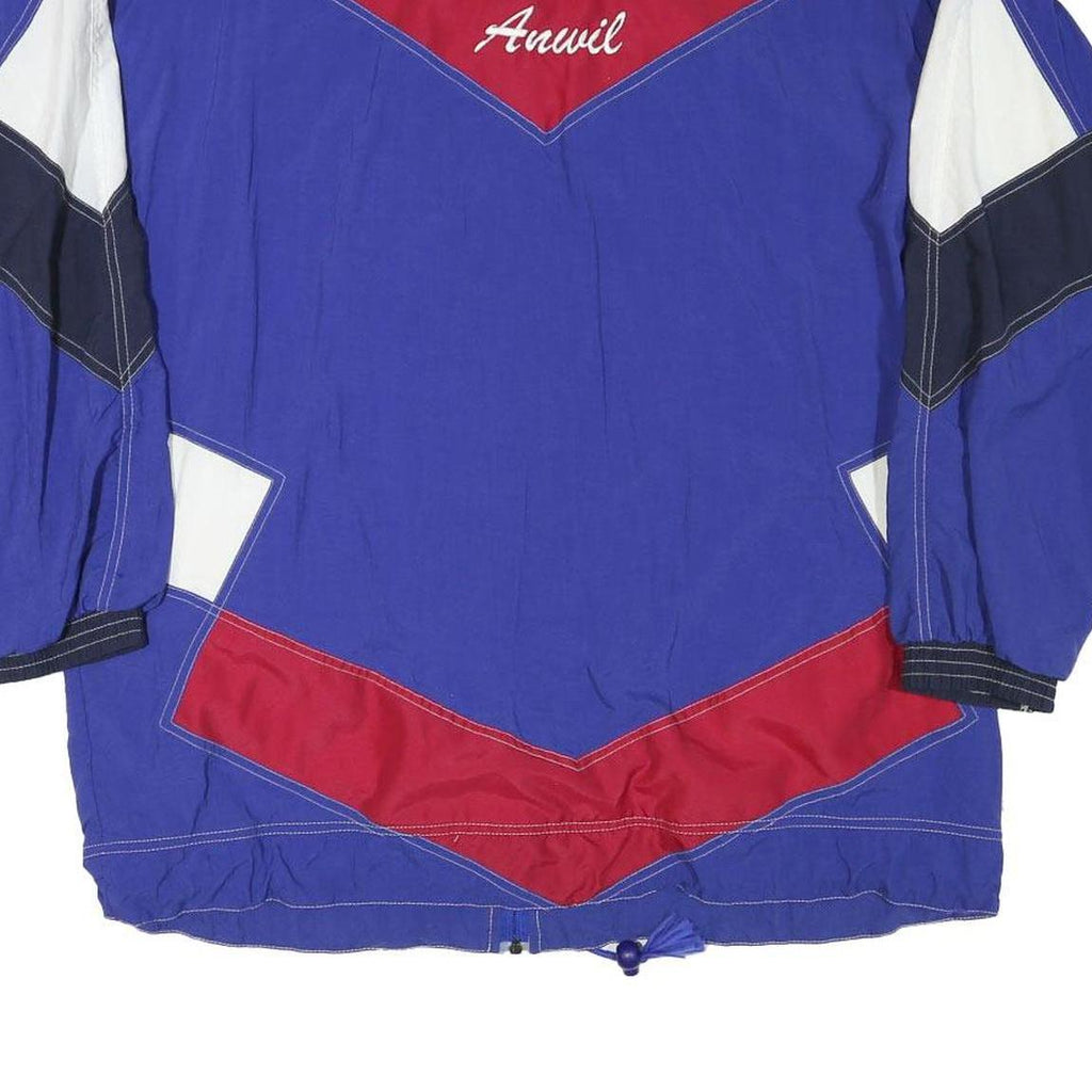 MARKA LINE Mens Blue Red Green Colourblock Jacket L Polyester Blend Zip