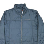 COLUMBIA Mens Blue Jacket S Polyester Blend Plain Lightweight Outdoor Zip