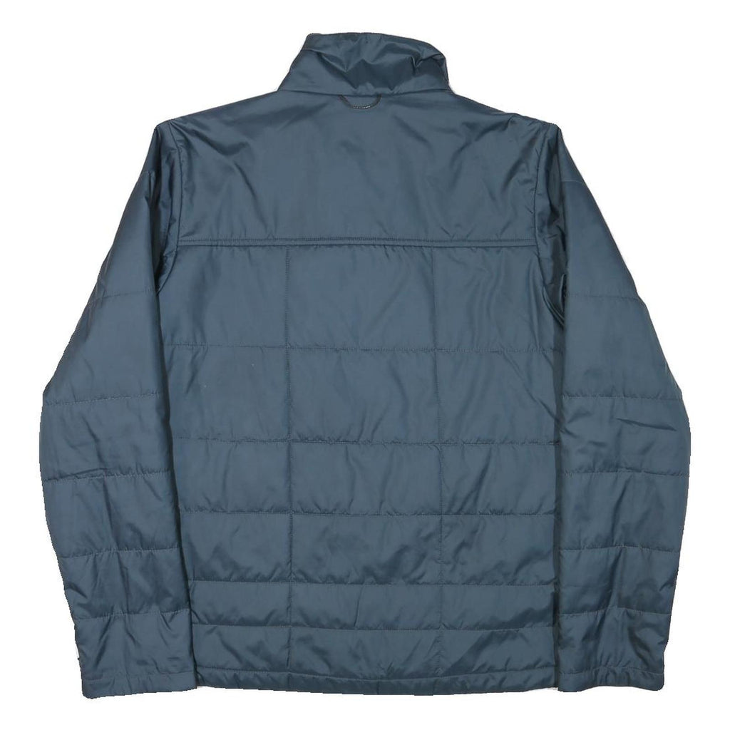 COLUMBIA Mens Blue Jacket S Polyester Blend Plain Lightweight Outdoor Zip
