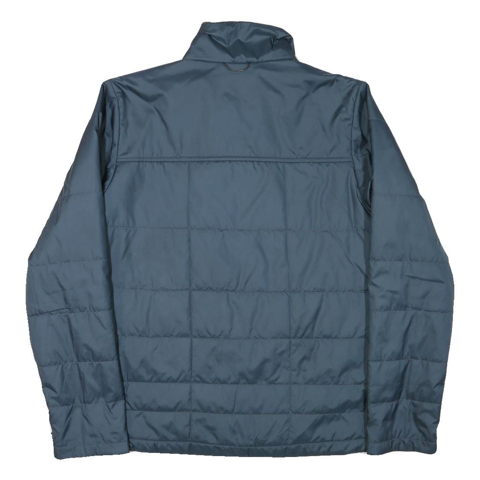 COLUMBIA Mens Blue Jacket S Polyester Blend Plain Lightweight Outdoor Zip