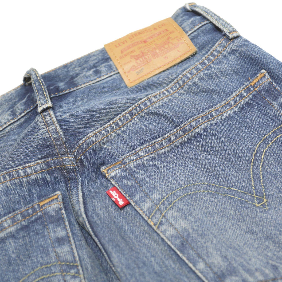 LEVI'S 501 BIG E Womens Jeans Blue Regular Straight Denim Medium W26 L30 Classic