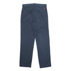 POLO RALPH LAUREN Mens Cotton Navy Regular Fit Straight Leg Trousers W32 L32