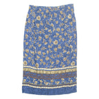SAG HARBOR Womens Straight Skirt Blue Long Floral M