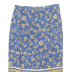 SAG HARBOR Womens Straight Skirt Blue Long Floral M