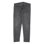 LEVI'S 502 HI-BALL Mens Slim Jeans Grey Denim W33 L30 Cotton Blend Zip