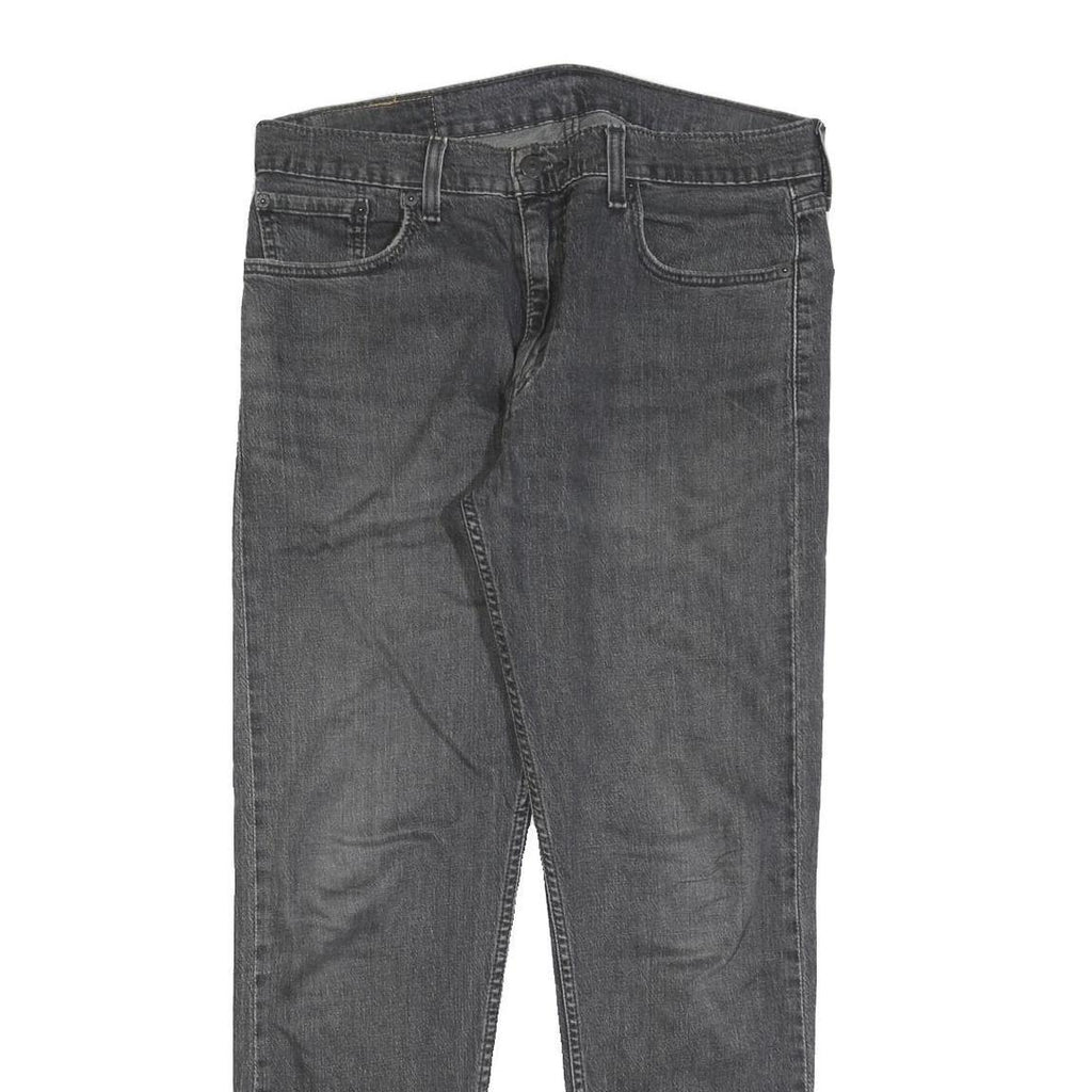 LEVI'S 502 HI-BALL Mens Slim Jeans Grey Denim W33 L30 Cotton Blend Zip