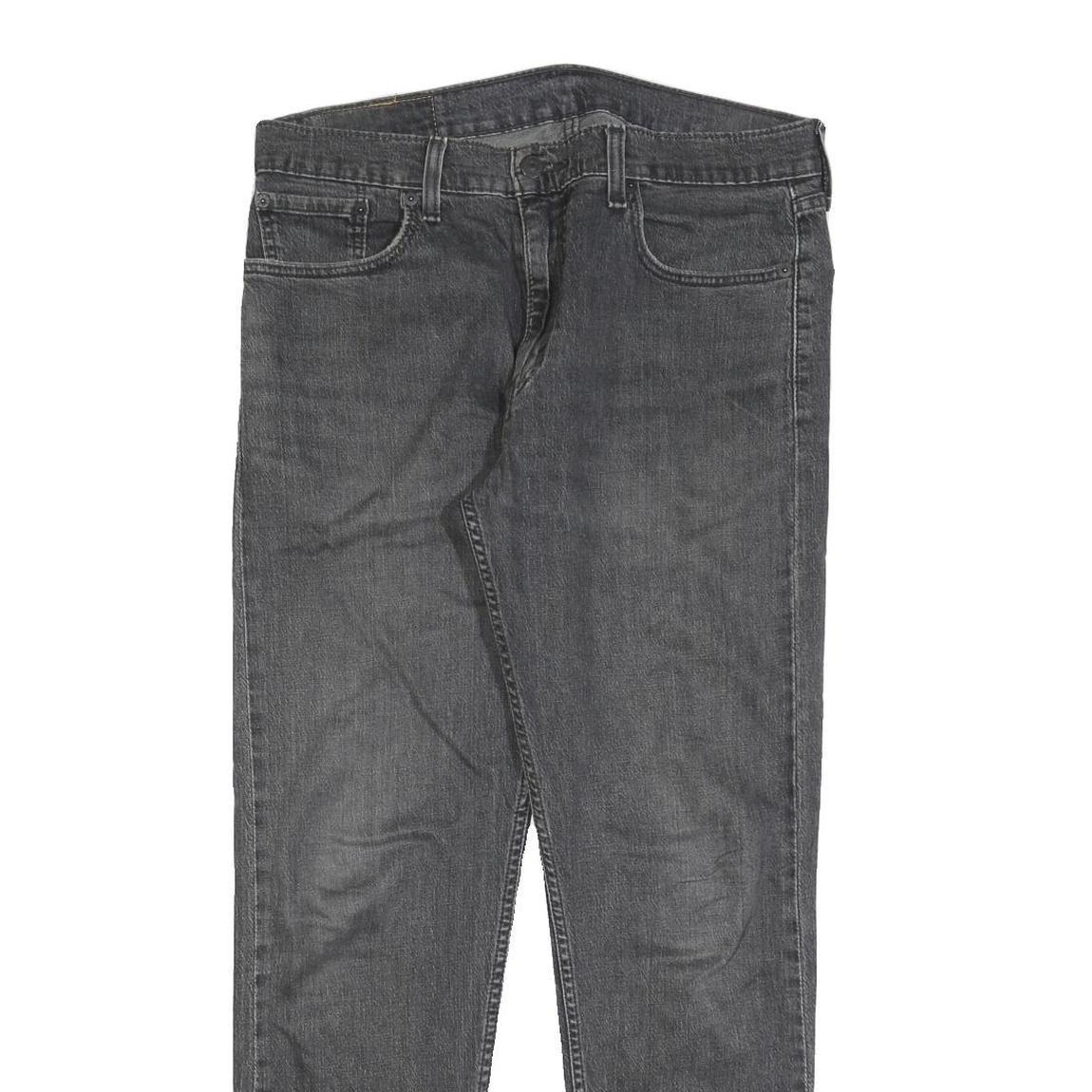 LEVI'S 502 HI-BALL Mens Slim Jeans Grey Denim W33 L30 Cotton Blend Zip