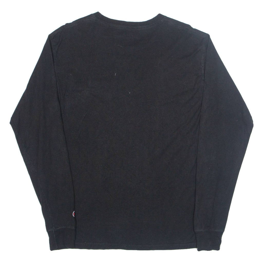 CHAMPION Mens T-Shirt Black Long Sleeve M