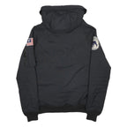 ALPHA INDUSTRIES Mens Black Flight Jacket XS Polyester Blend Hooded Zip Pockets