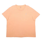 POLO RALPH LAUREN Mens Peach Crew Neck Cotton T-Shirt 2XL Short Sleeve