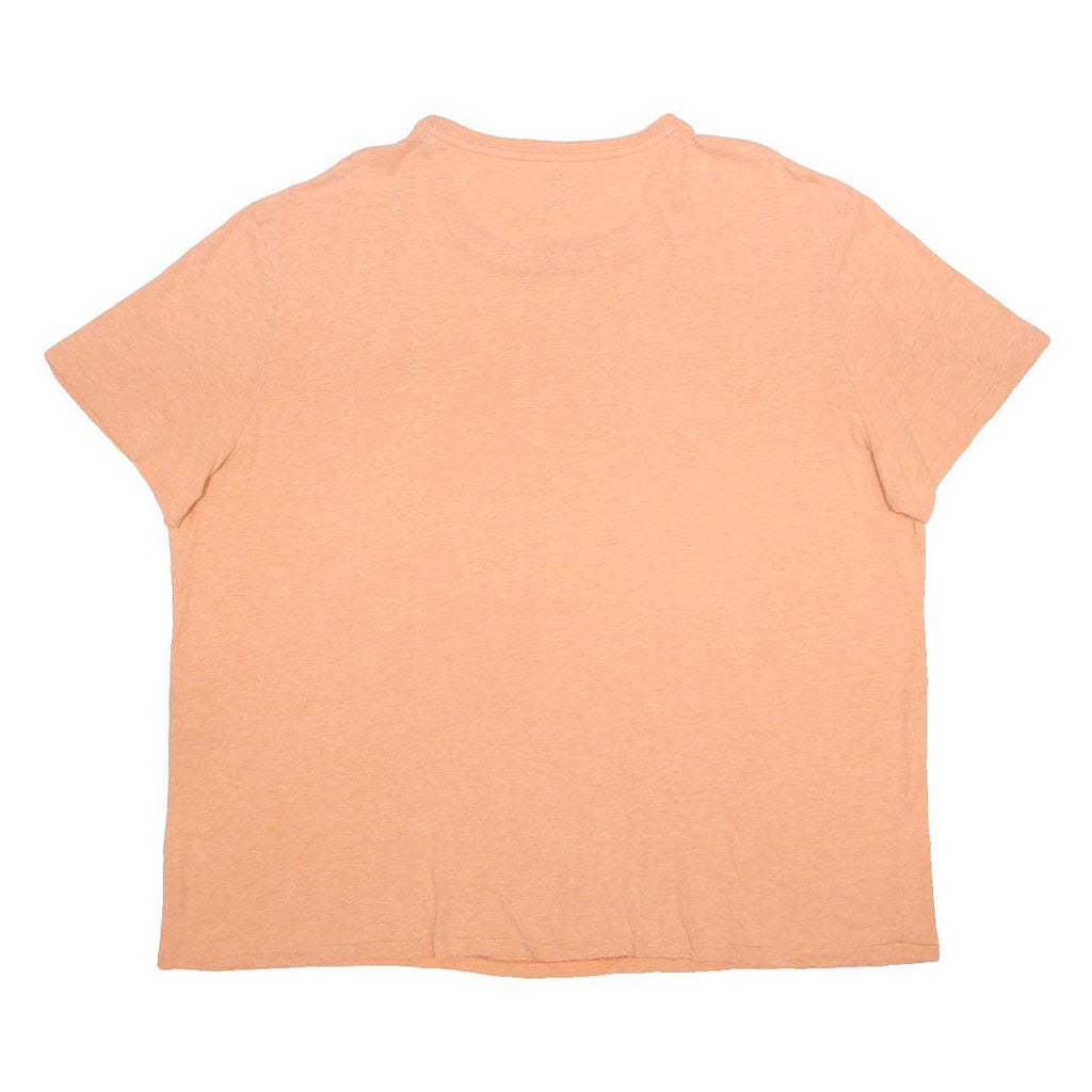 POLO RALPH LAUREN Mens Peach Crew Neck Cotton T-Shirt 2XL Short Sleeve