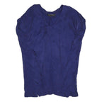 ALL SAINTS Womens Blue Rayon Day Dress Sleeveless V-Neck UK 10 Elegant Soft