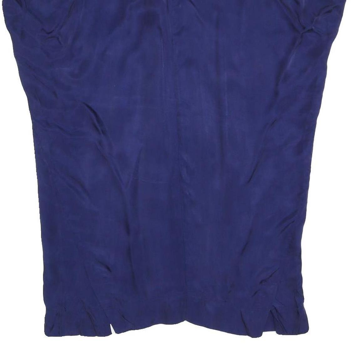 ALL SAINTS Womens Blue Rayon Day Dress Sleeveless V-Neck UK 10 Elegant Soft