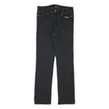 TOMMY HILFIGER Womens Black Regular Fit Straight Denim Jeans W28 L29 Stylish Zip