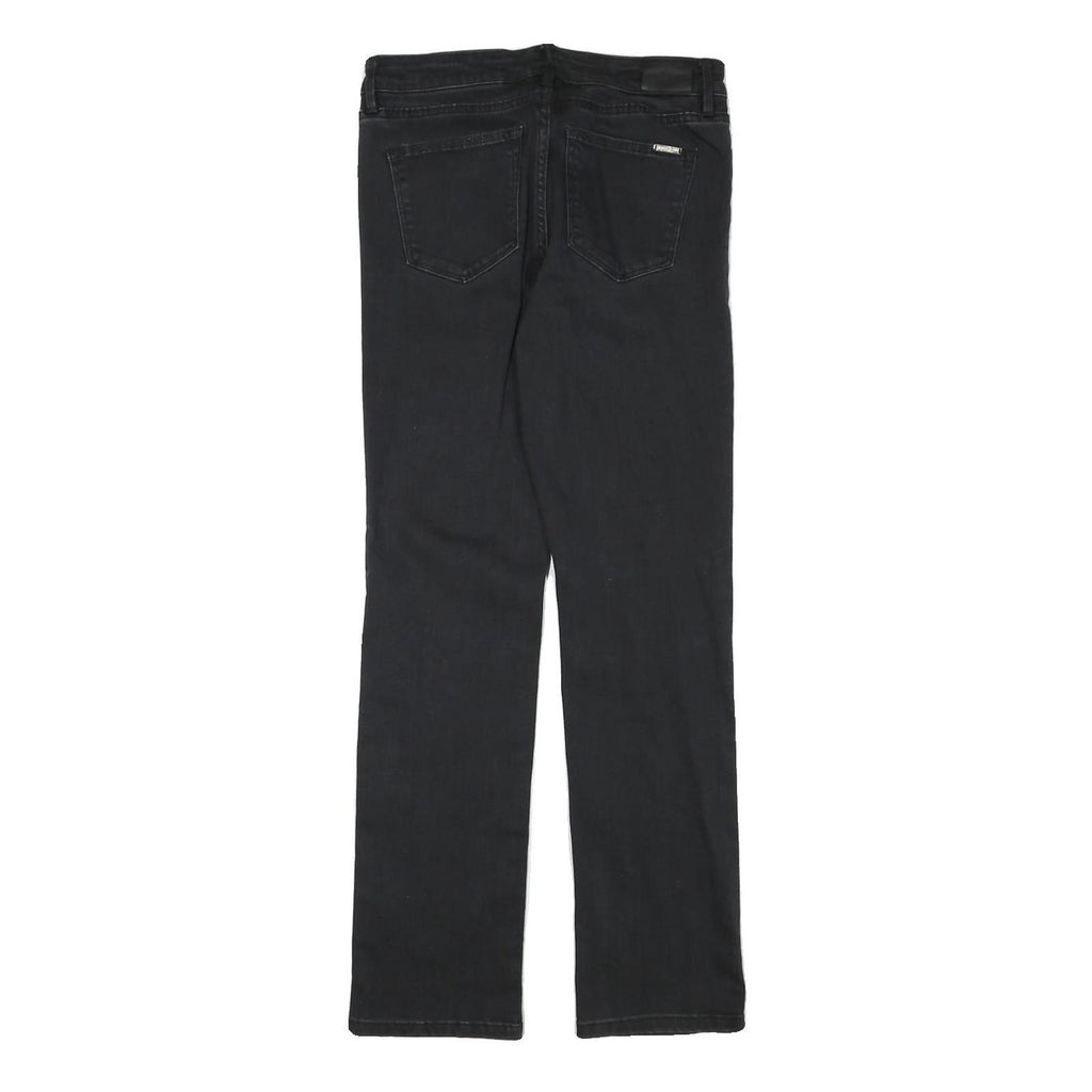 TOMMY HILFIGER Womens Black Regular Fit Straight Denim Jeans W28 L29 Stylish Zip