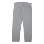 LEVI'S Mens Cotton Blend Grey Slim Tapered Trousers W31 L26 Casual Zip Closure