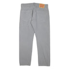 LEVI'S Mens Cotton Blend Grey Slim Tapered Trousers W31 L26 Casual Zip Closure