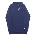NEW BALANCE Mens Blue Cotton Blend Pullover Sweatshirt M Funnel Neck Sports