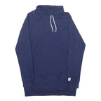 NEW BALANCE Mens Blue Cotton Blend Pullover Sweatshirt M Funnel Neck Sports