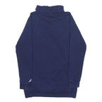 NEW BALANCE Mens Blue Cotton Blend Pullover Sweatshirt M Funnel Neck Sports