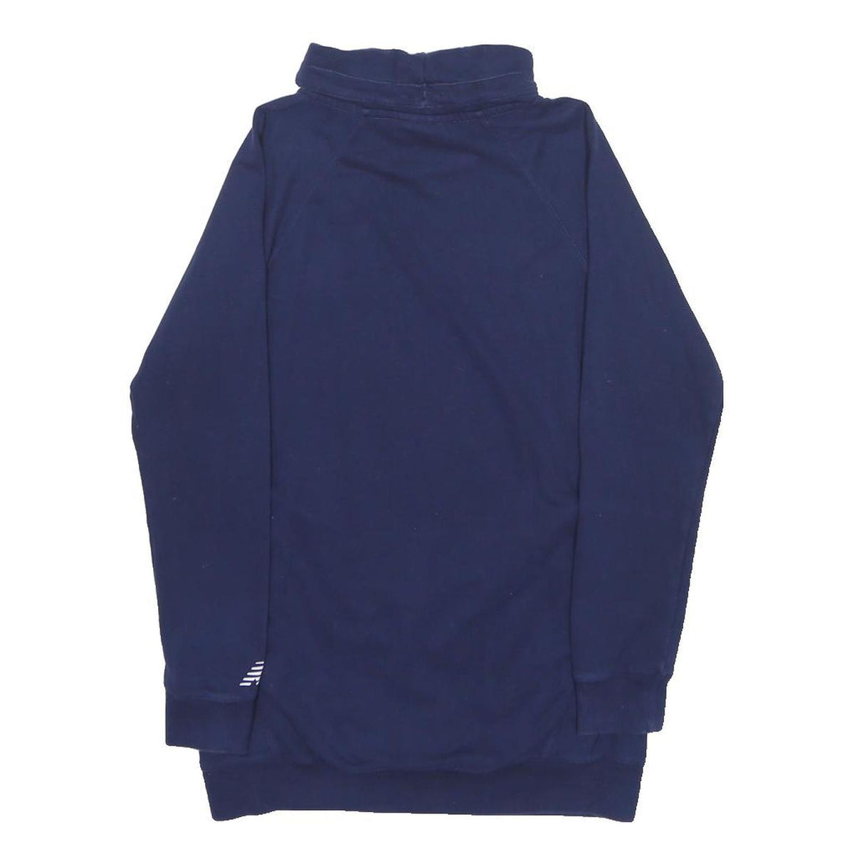 NEW BALANCE Mens Blue Cotton Blend Pullover Sweatshirt M Funnel Neck Sports