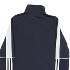 ADIDAS Womens Navy & White Track Jacket S Polyester Blend Zip Casual Sportswear