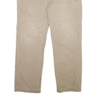 CARHARTT Mens Cotton Blend Beige Regular Fit Straight Leg Trousers W44 L30