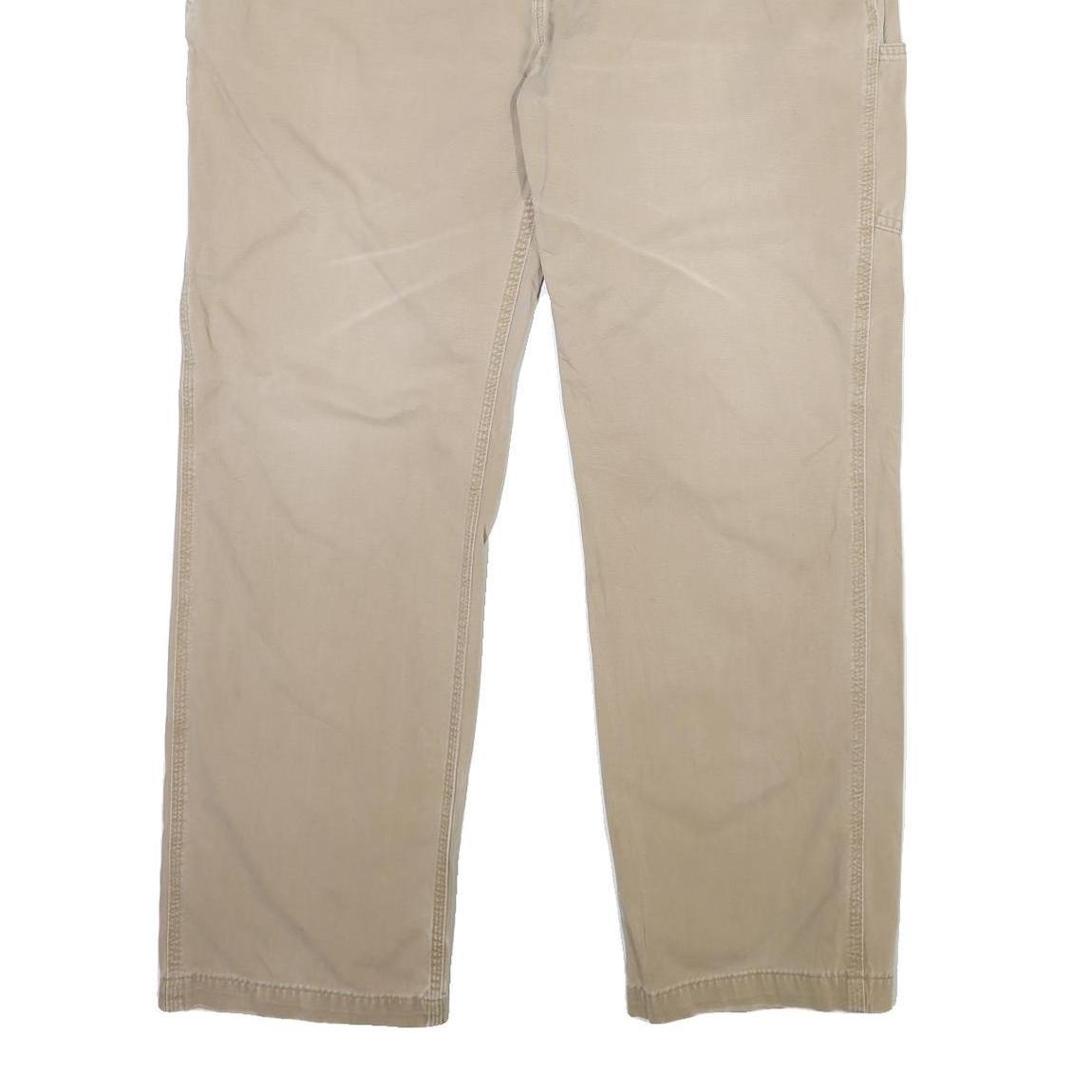 CARHARTT Mens Cotton Blend Beige Regular Fit Straight Leg Trousers W44 L30