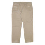 CARHARTT Mens Cotton Blend Beige Regular Fit Straight Leg Trousers W44 L30