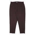 LINEAV Womens Relaxed Brown Polyester Blend Trousers W34 L28 Zip Closure