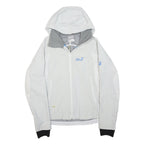 JACK WOLFSKIN Womens White Softshell Jacket M Polyester Zip Hooded Outdoor Sport