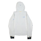 JACK WOLFSKIN Womens White Softshell Jacket M Polyester Zip Hooded Outdoor Sport